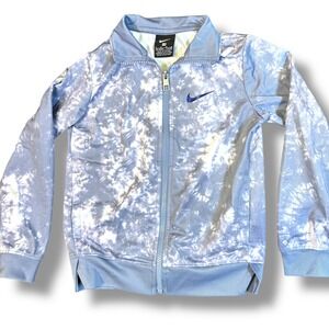 Nike Tie-Dye Track Jacket – Blue Marble‎ Print Zip-Up (5–6 Years / 6M)